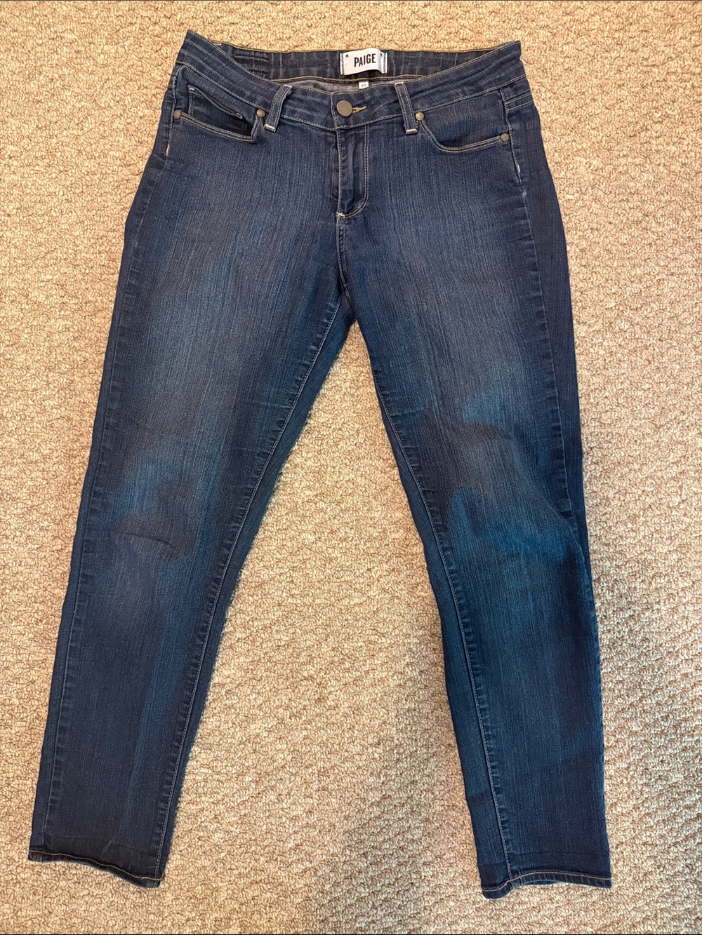 PAIGE Women's Skyline Ankle Peg Dark Indigo Jeans - size 29